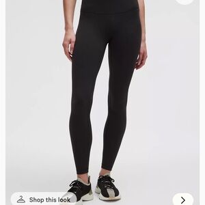 lululemon athletica Wonder Under Ribbed 25” Black Leggings